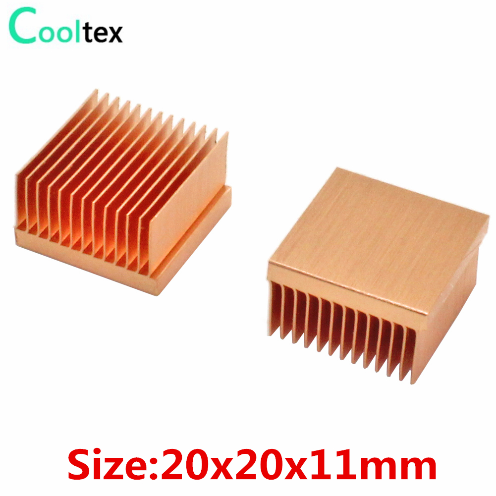 Raspberry Pi Water Cooling Kit - 2 adet Saf Bakır Soğutucu 20x20x11mm