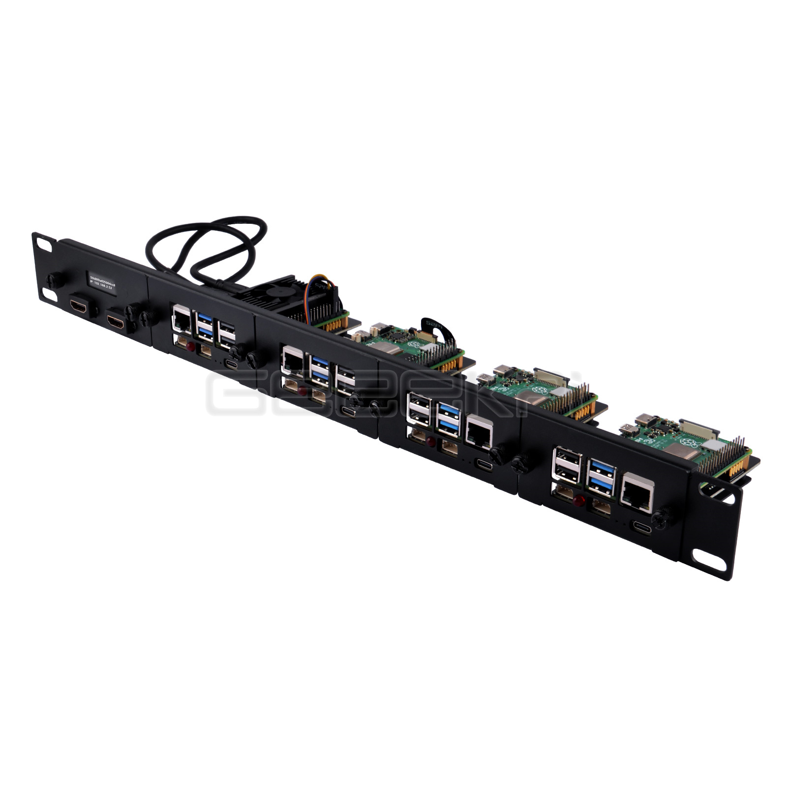 Raspberry Pi Rackmount 1U 19 Inch - Raspberry Pi 5 19 Inç 4