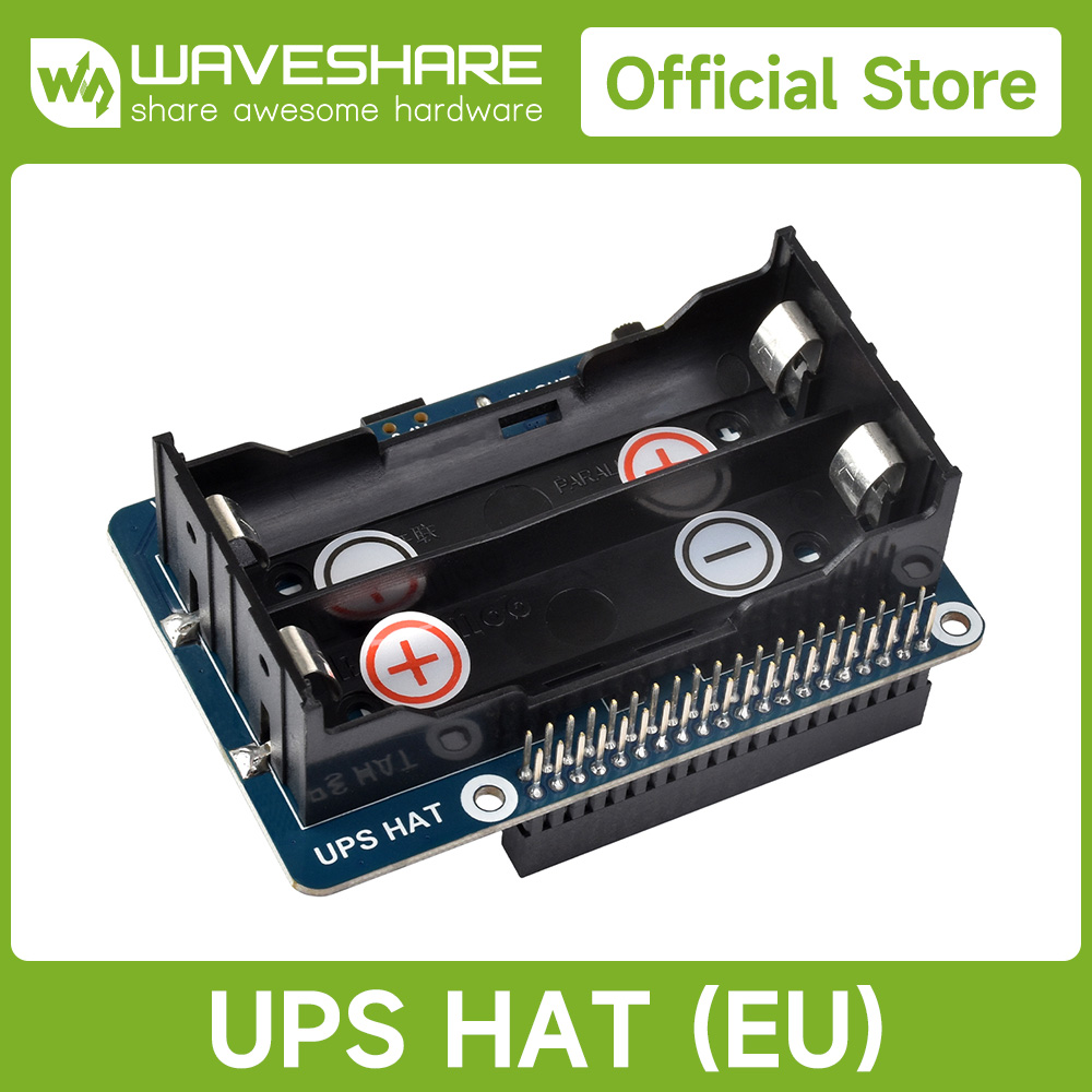 Raspberry Pi Uninterrupted Power Supply Ups 18650 - Raspberry Pi 4B/3B için Waveshare Kesintisiz