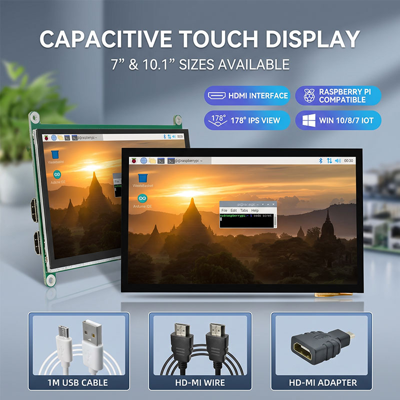 IPS HDMI Dokunmatik Ekran 7 10 - Raspberry Pi 10.1 Inch Capacitive Touch Screen Ips incelemesi ve fiyatı