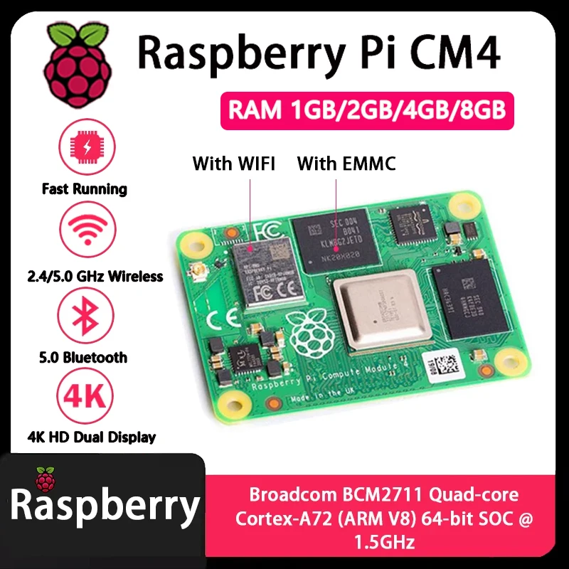 Raspberry Pi CM4 1GB/2GB/4GB/8 - Raspberry Pi Compute Module 4 8Gb 32Gb Emmc incelemesi ve fiyatı