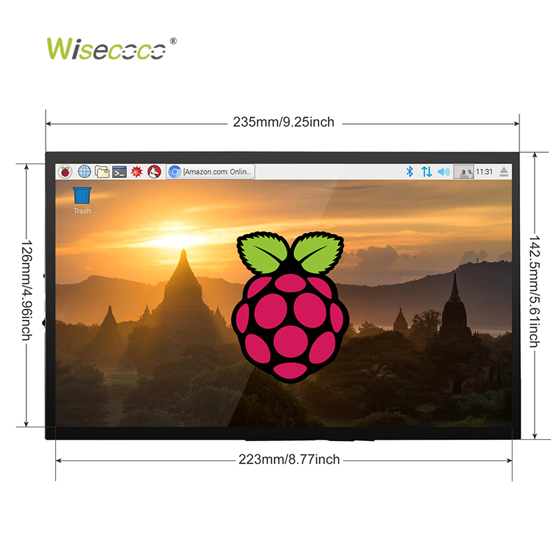 5 7 10.1 İnç 1024*600 HD Ips P - Raspberry Pi 10.1 Inch Capacitive Touch Screen Ips incelemesi ve fiyatı